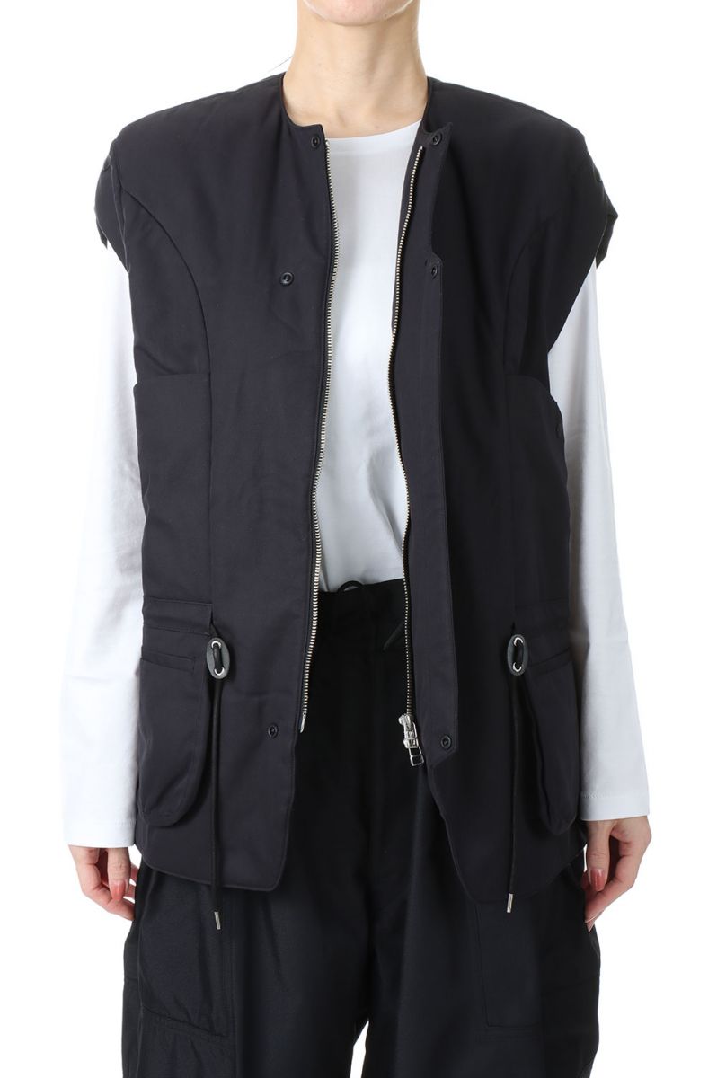 Rakuten PADDED VEST -Black 23SS-1-WT Jun Mikami ジュンミカミ