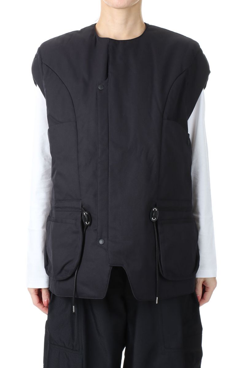 PADDED VEST -Black (23SS-1-WT) Jun Mikami(ジュンミカミ) コート