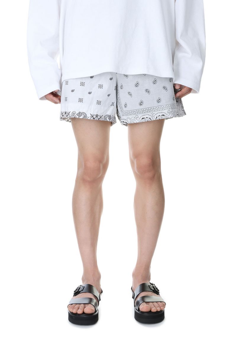 circa make bandana patchwork shorts-WHITE(cm23ss-12) 77CIRCA -Men-(ナナナナサーカ)