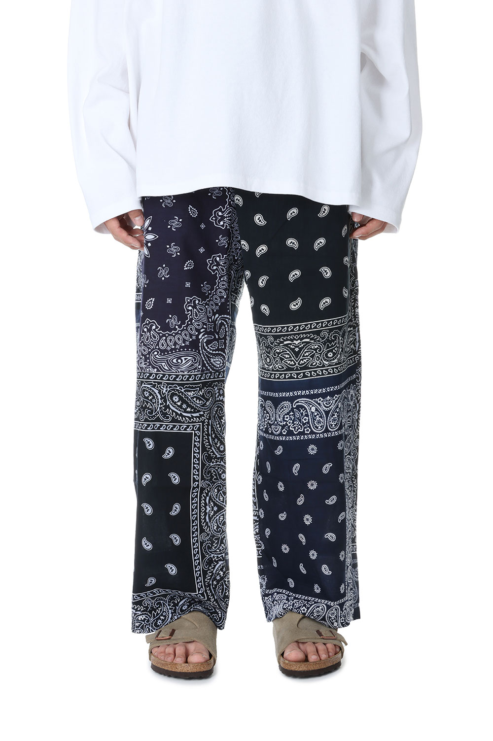 circa make bandana patchwork pants -NAVY(cm23ss-10) 77CIRCA -Men-(ナナナナサーカ)