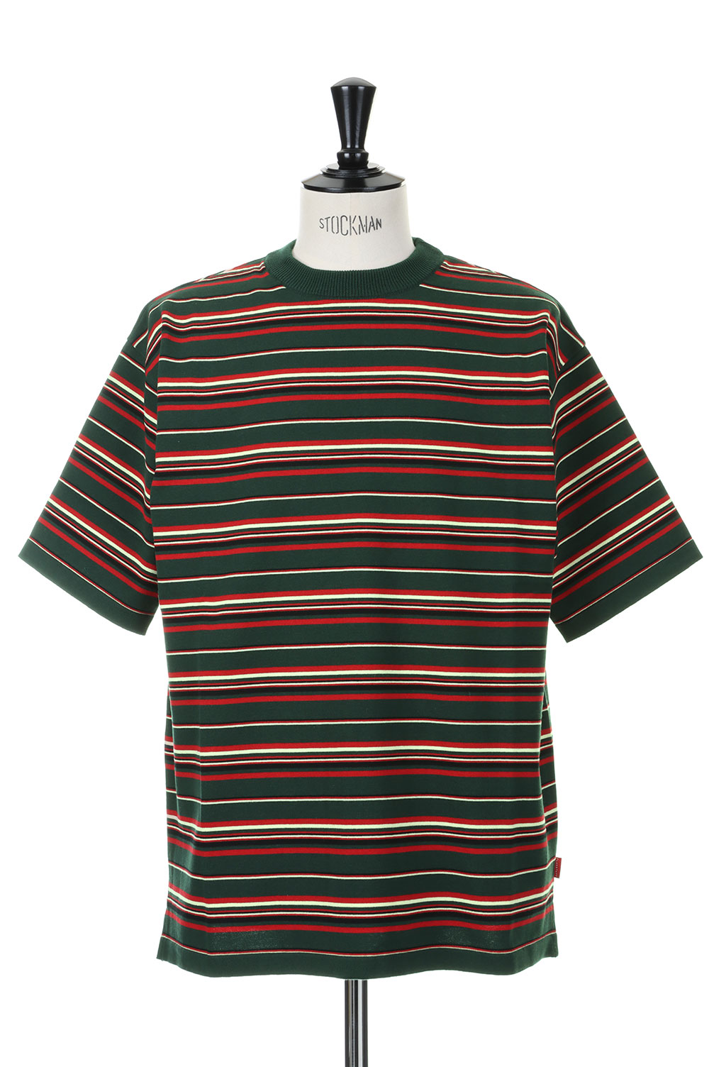 【P10倍】BORDER KNIT SS TEE / GREEN（23SS-FS-12） F-LAGSTUF-F(フラグスタフ)