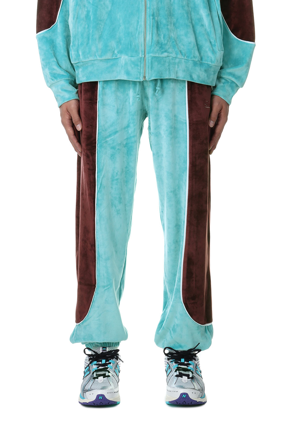 MEN VELOURS SPORTS TROUSERS KNIT(PACC13P009)-BLUE- RASSVET(ラスベート)