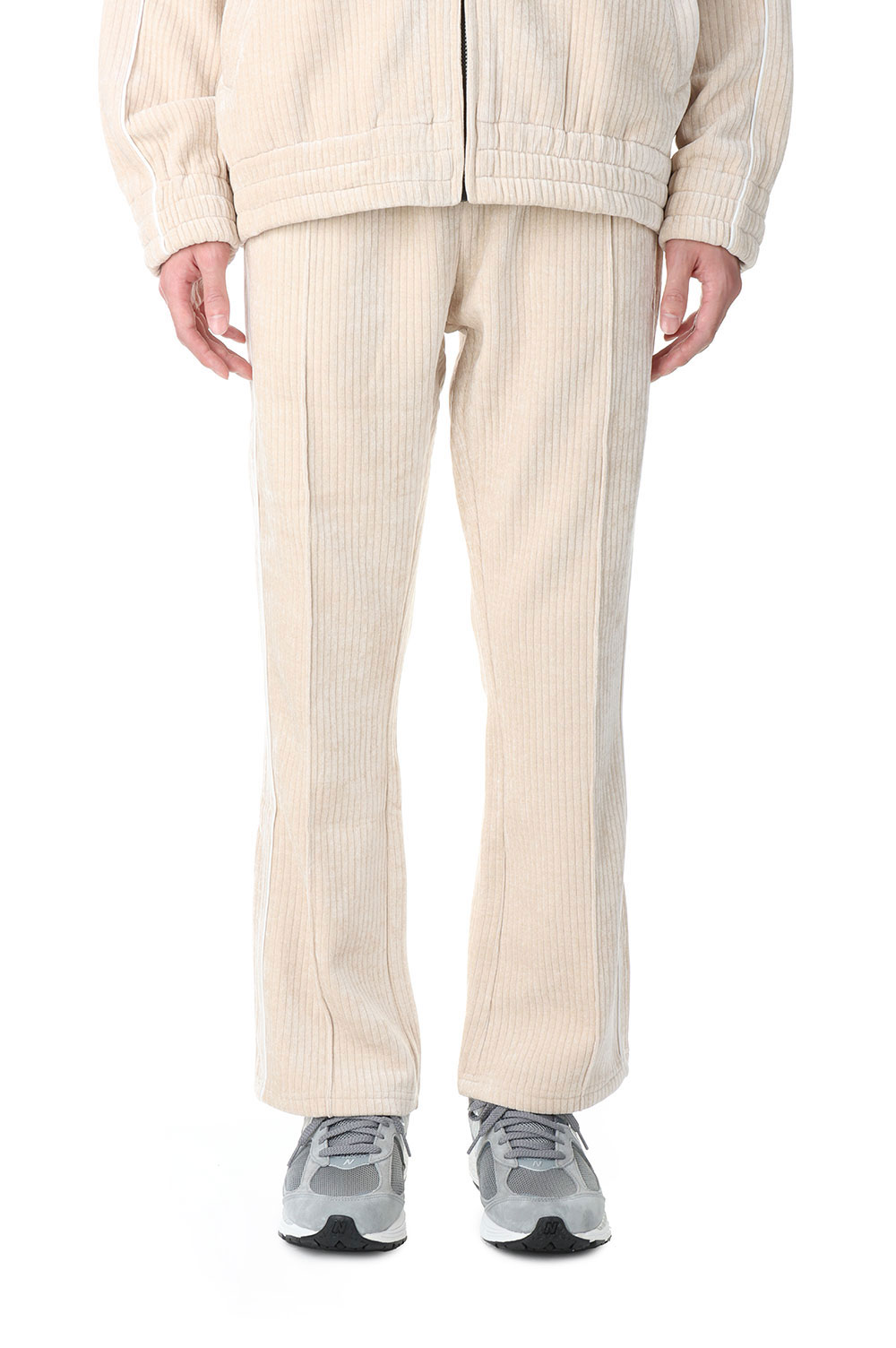 Corduroy Velor Track Flare Pants -IVORY (LEP225) LEGENDA(レジェンダ)