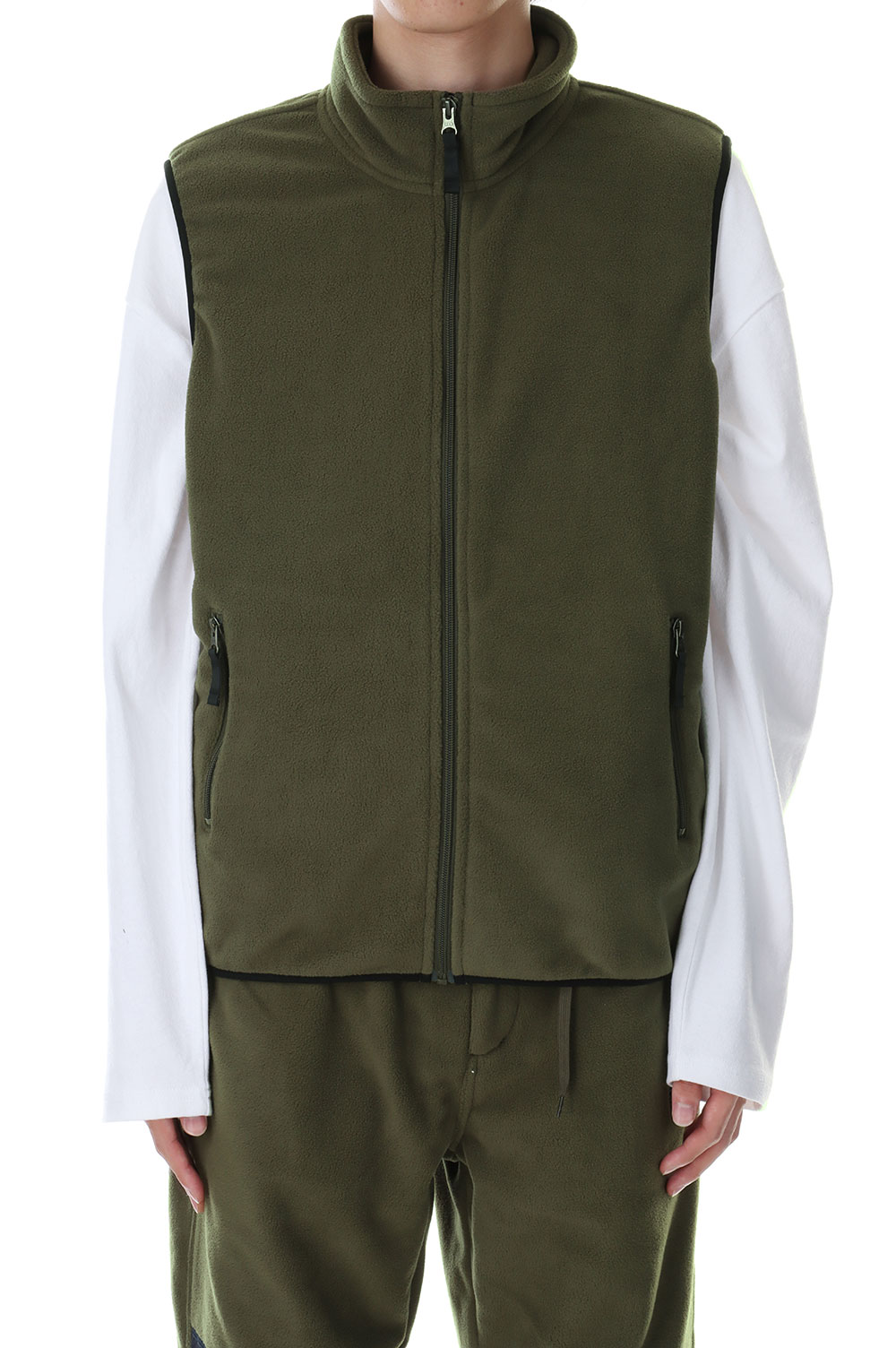 MICRO FLEECE VEST -OLIVE(F542017) [BP] First Down -Men-(一塁手・落ち込む)First Down