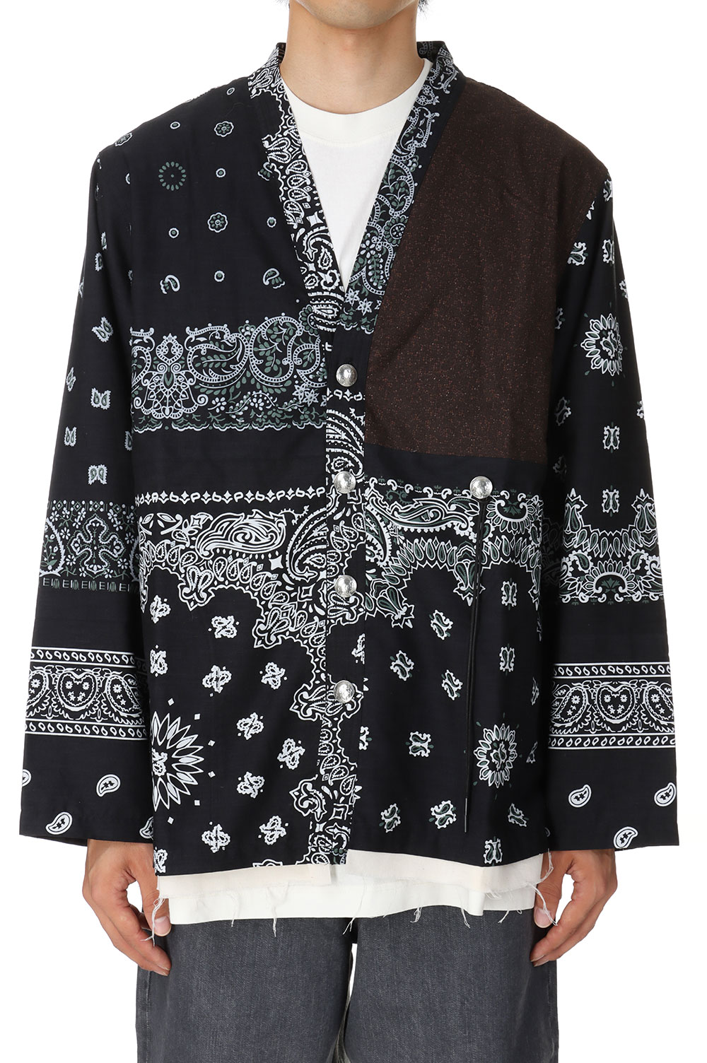 【P10倍】BANDANA PATCHWORK CONCHO JACKET(COTDPT-332)-BLACK- Children of the discordance(チルドレンオブザディスコーダンス)｜Deepinsideinc.Store