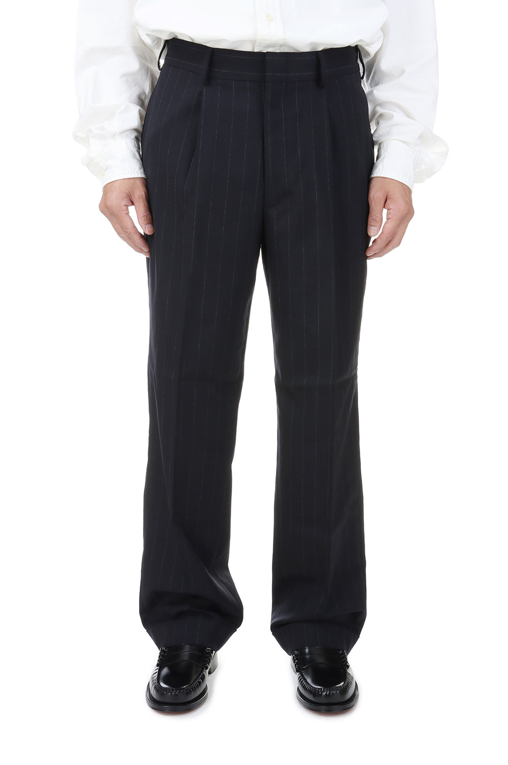 1TUCK PIPED PT - NAVY ST (PP OA SA 0060) J.PRESS(ジェイ プレス)