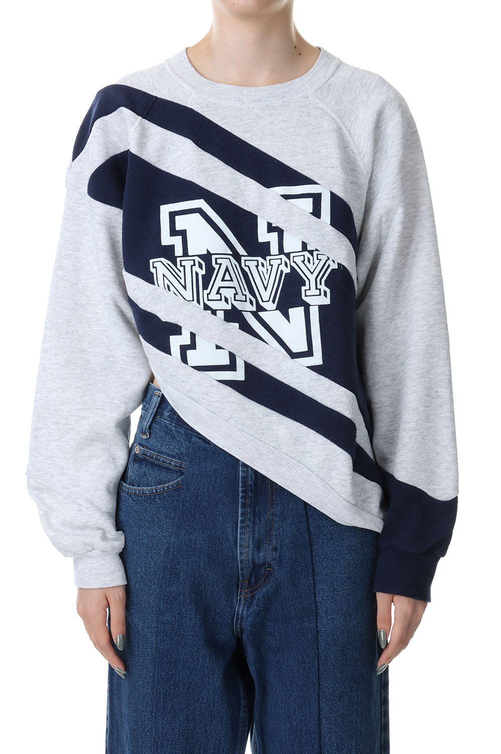 circa make cheerleader cutback sweat top-GRAY / NAVY-2(cc23aw-02) 77circa -Women-(ナナナナサーカ) 17,741円