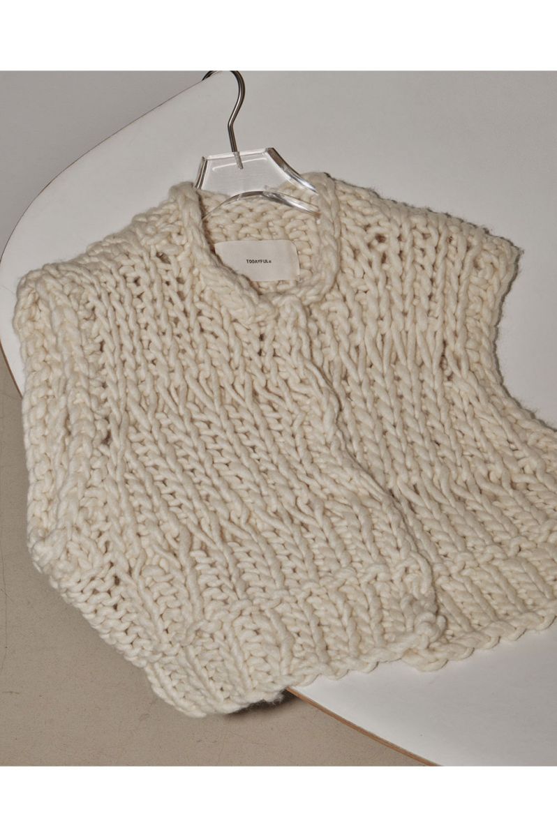 TODAYFUL - Chunky Hand Knitvest チャンキーハンドニットベスト