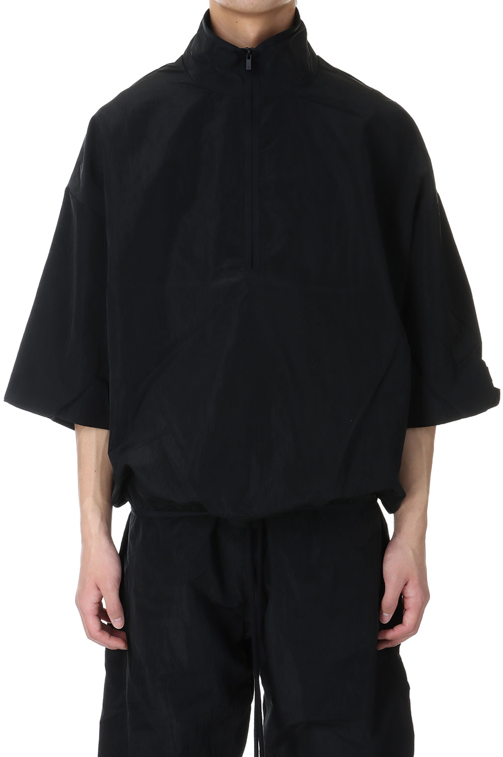 Halfzip Mockneck Shirt/Jet Black(186SP244054F) ESSENTIALS(エッセンシャルズ)