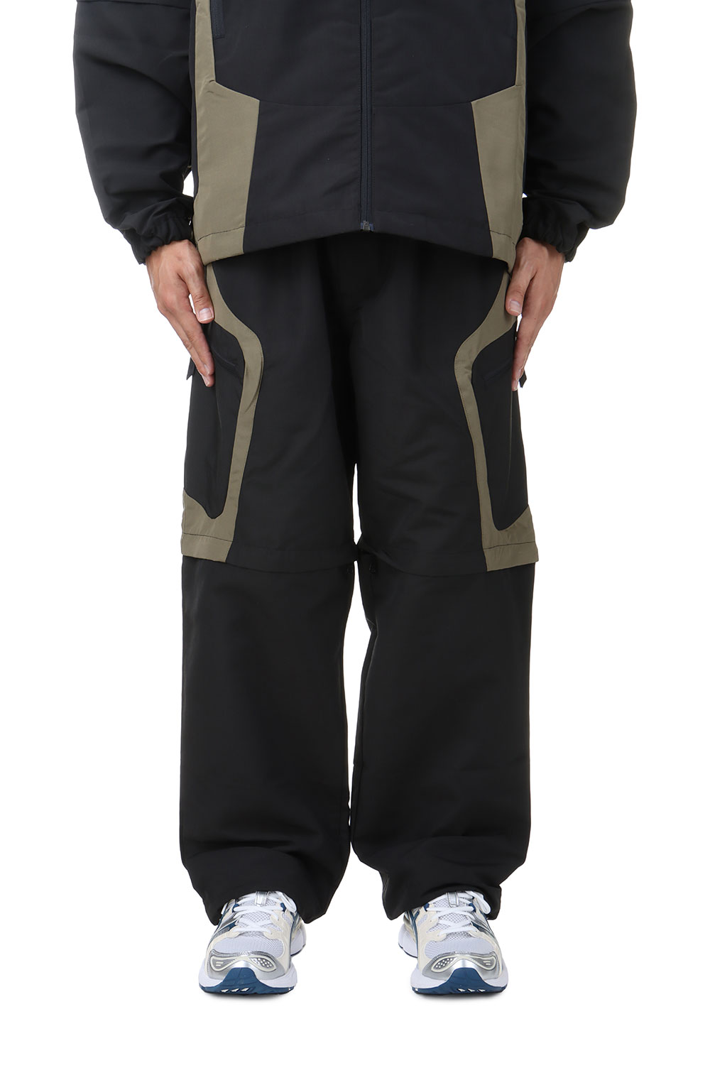 WR Tech 2way Track Pants/Black x Khaki(24AW-MS08-010) MAGIC STICK(マジックスティック)