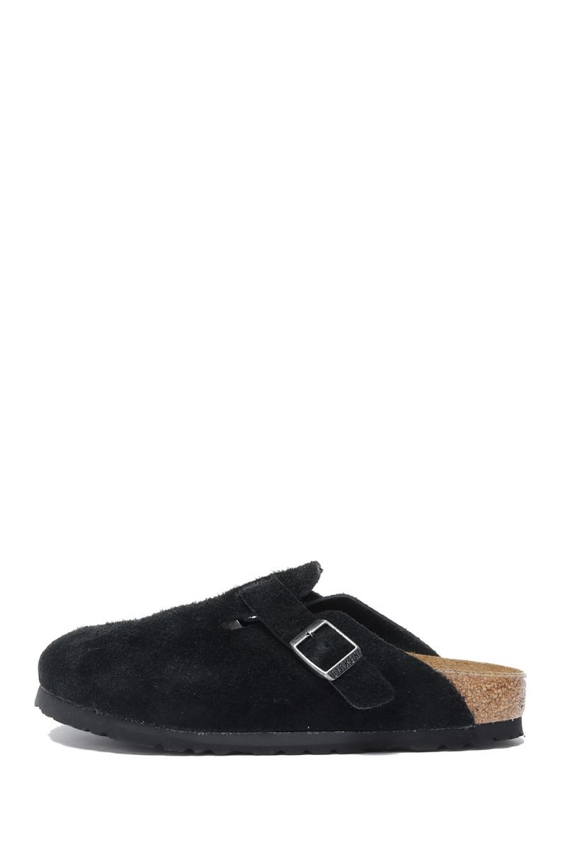 Boston / Suede Leather / Narrow - BLACK (~24.5cm) Birkenstock -Women-(ビルケンシュトック)