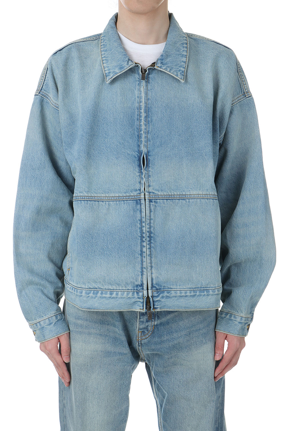 DENIM TRUCKER JACKET / VINTAGE BLUE(202HO244270F) ESSENTIALS(エッセンシャルズ)