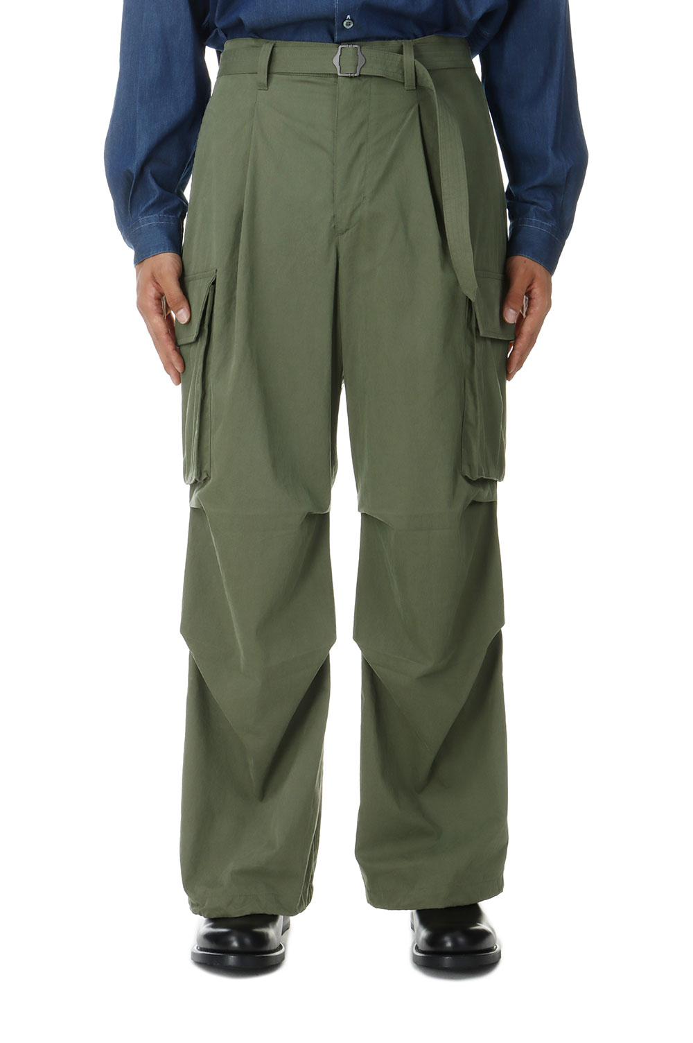 【P10倍】PARACHUTE BELTED PANTS - OLIVE (AODFPT310OL) ANOTHER OFFICE(アナザー・オフィス)｜Deepinsideinc.Store
