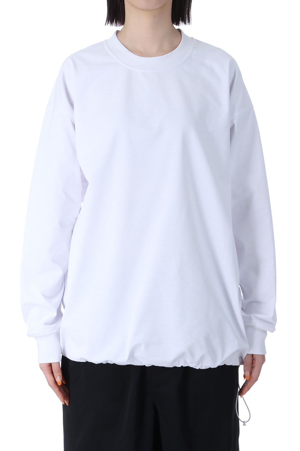 【P5倍】W's TECH DRAWSTRING L/S TEE - WHITE (BE-40025L) DAIWA PIER39 -Women-(ダイワ ピア 39)