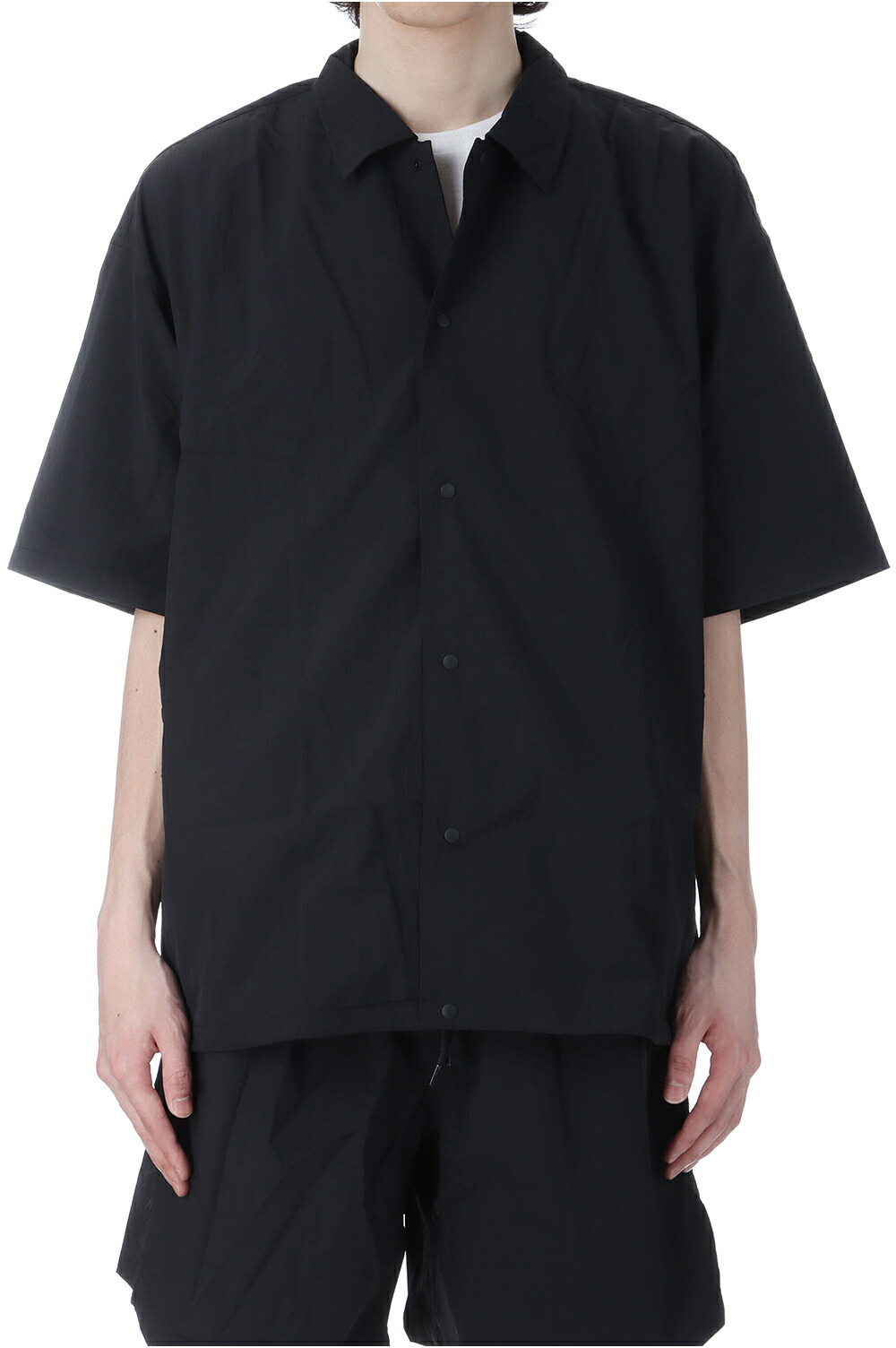 【P10倍】Snap Shirts - BLACK (SHL25SS005) SHELTECH(甲殻テック)