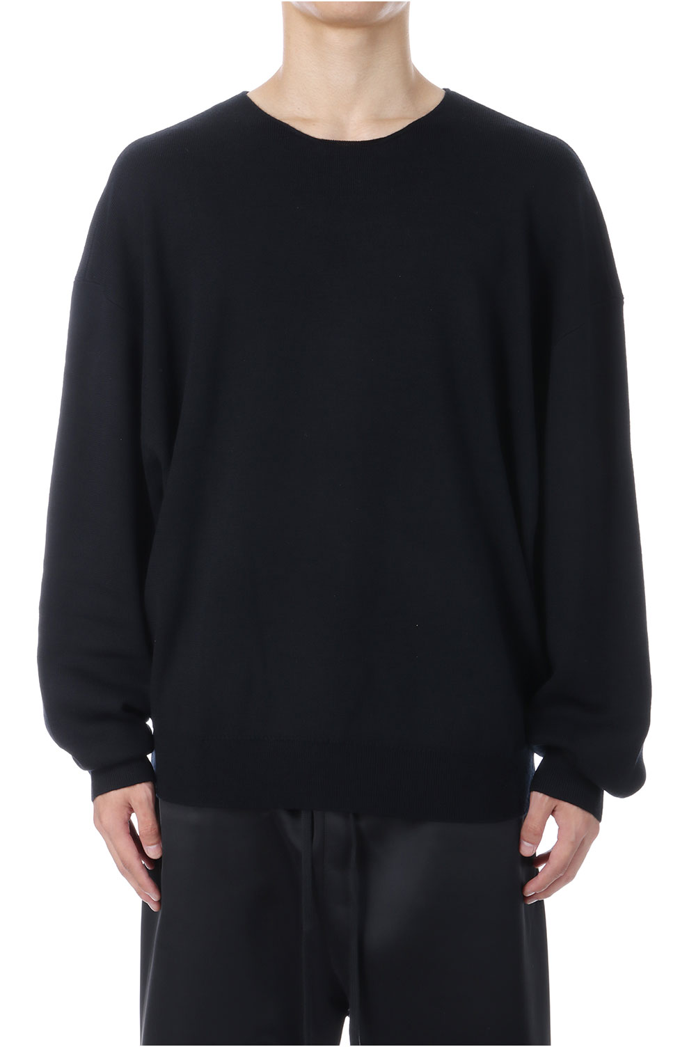 Merino Long Sleeve Crewneck Sweater / Jet Black (192SP256490F) ESSENTIALS(エッセンシャルズ)