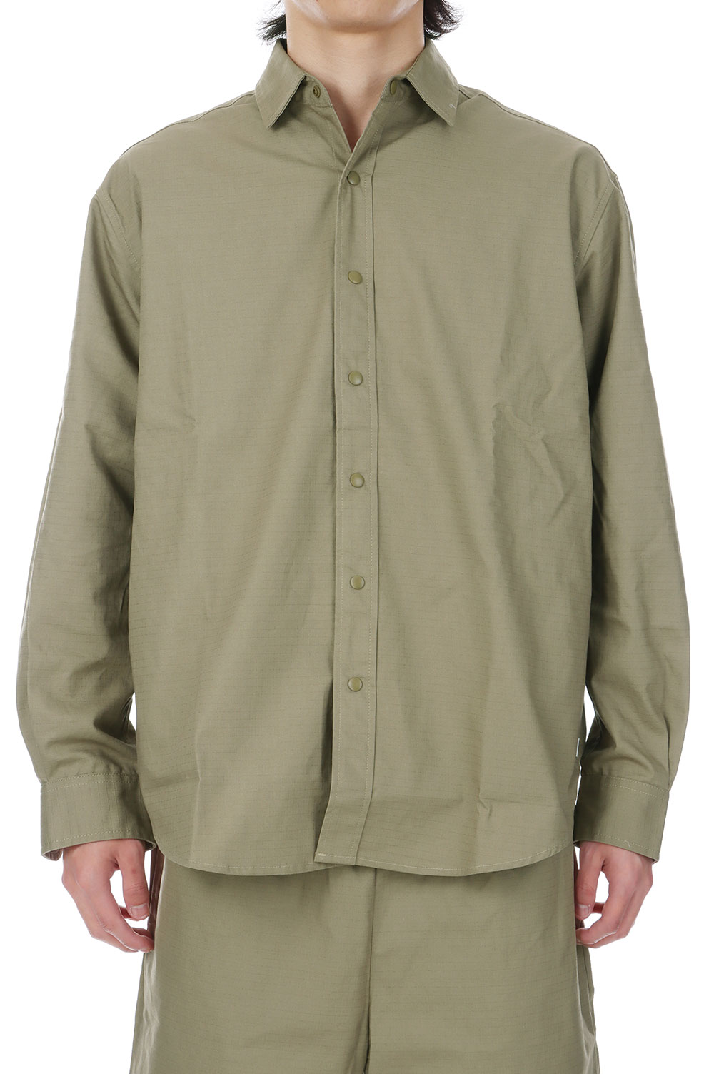【P10倍】NEW BASIC SNAP SHIRTS - KHAKI (ACY-25SS-001) Acy(エイシー)|Deepinsideinc.Store