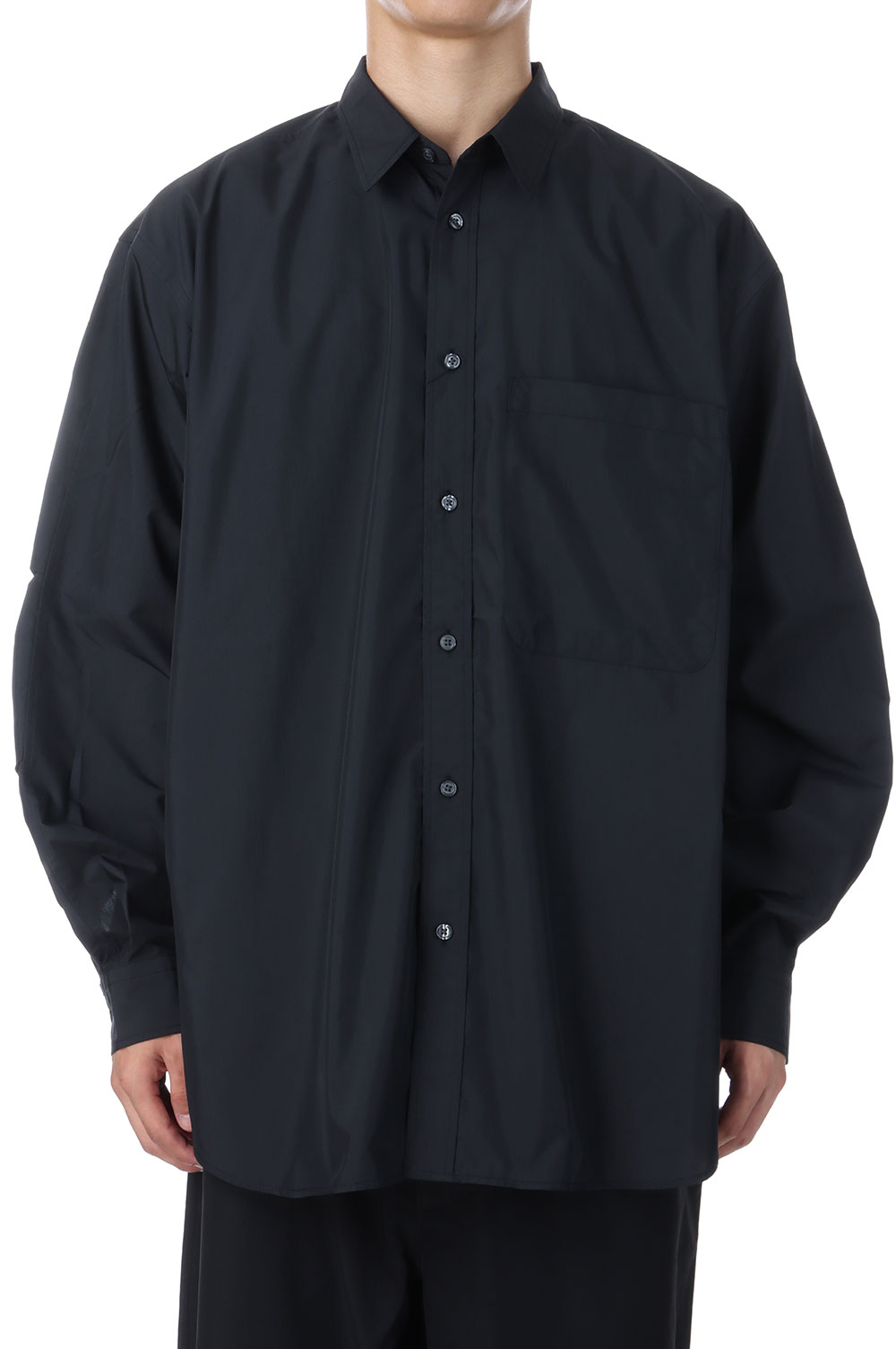 TECH REGULAR COLLAR SHIRT L/S - BLACK (BE-83025W) DAIWA PIER39(ダイワ ピア39)