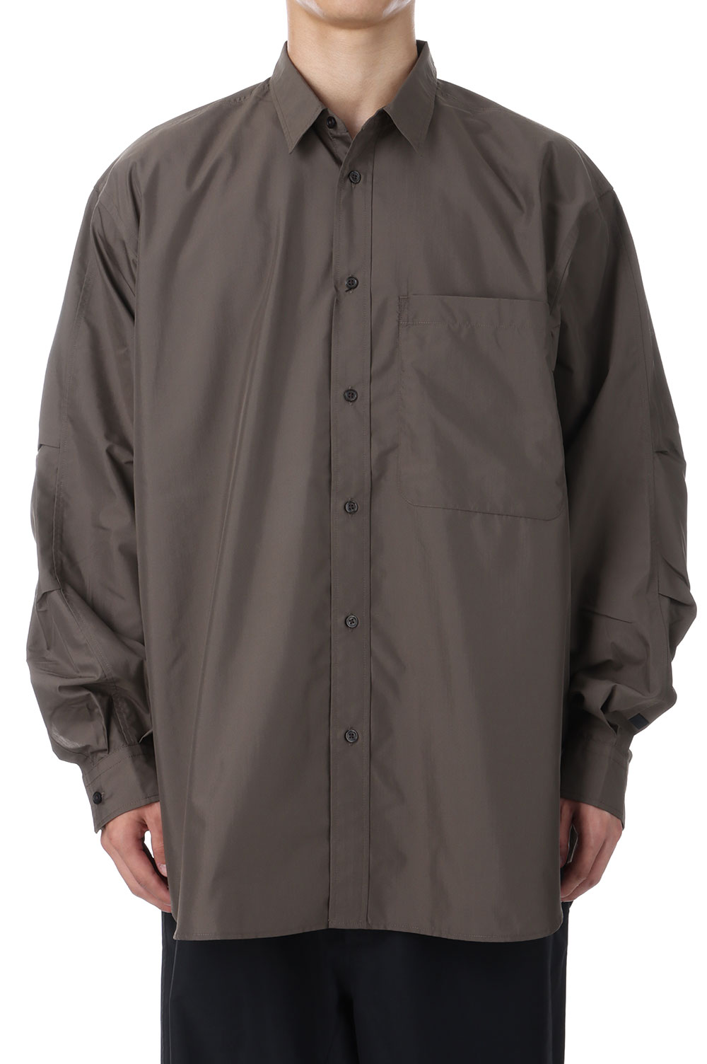 TECH REGULAR COLLAR SHIRT L/S - BROWN KHAKI (BE-83025W) DAIWA PIER39(ダイワ ピア39)