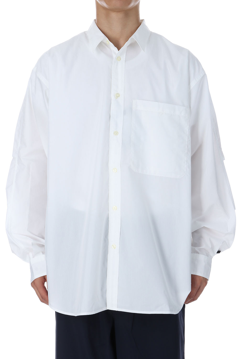 TECH REGULAR COLLAR SHIRT L/S - WHITE (BE-83025W) DAIWA PIER39(ダイワ ピア39)