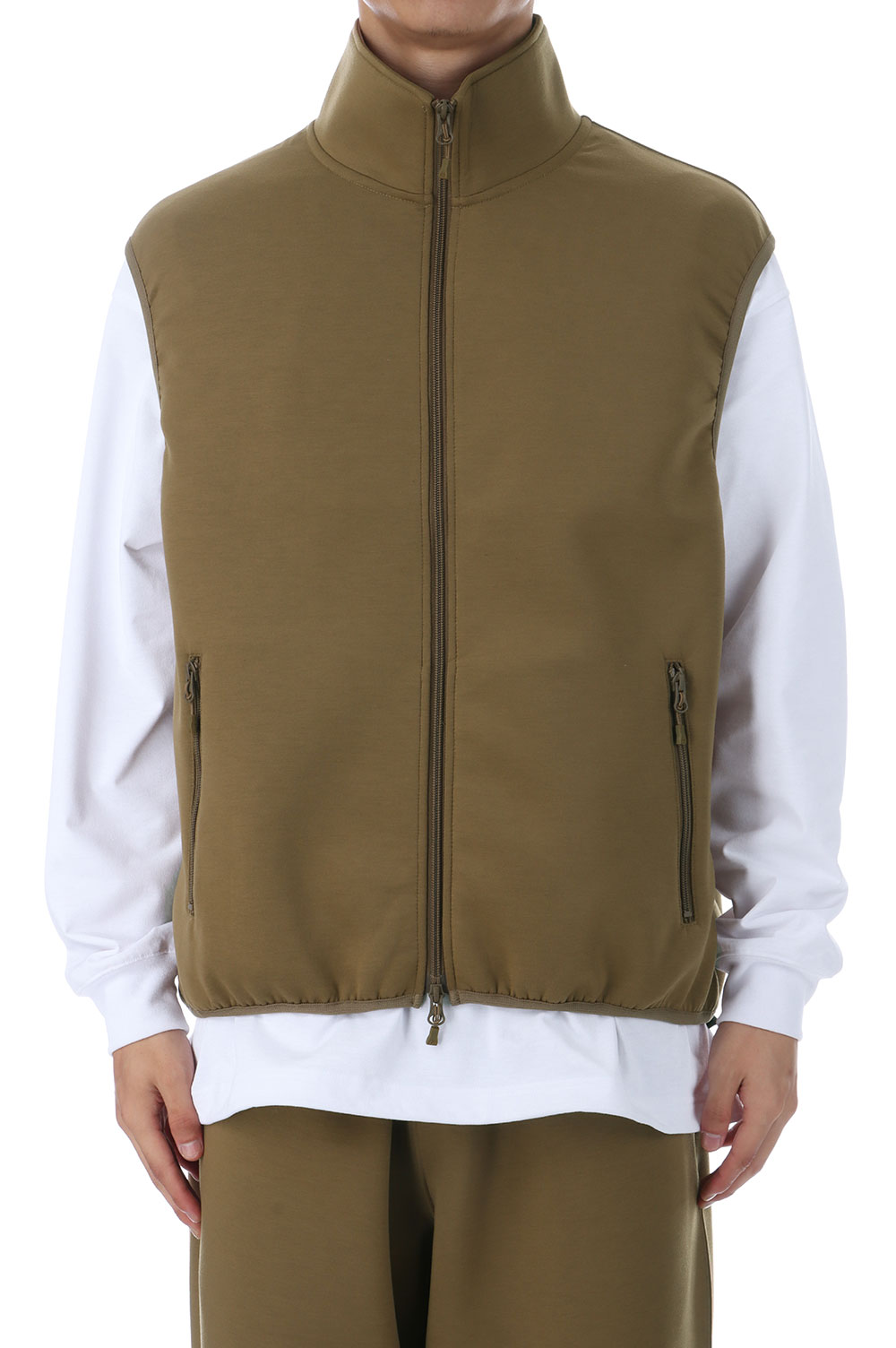 【P10倍】TECH SCUBA KNIT STAND COLLAR VEST - COYOTE (BE-61025W) DAIWA PIER39(ダイワ ピア39)｜Deepinsideinc.Store