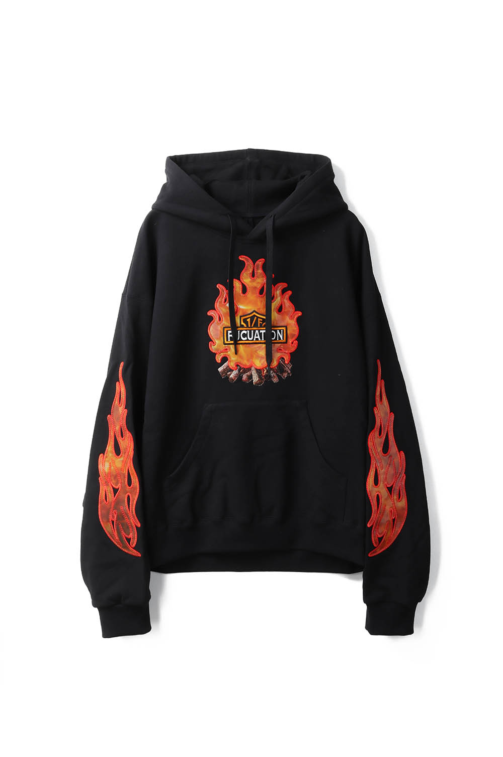 1/F FLUCTUATION LENTICULAR HOODIE - BLACK (25AW45CS408) doublet(ダブレット)