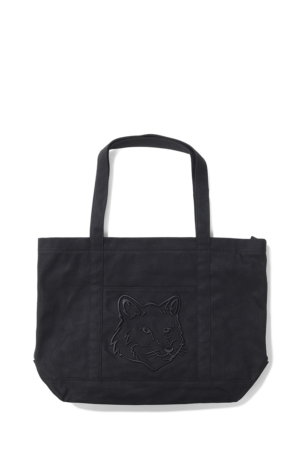 美品 メゾンキツネ デニム トートバッグ XL 旅行 大容量 MAISON KITSUNE 【並行輸入品】 メゾンキツネ 2WAYバッグ