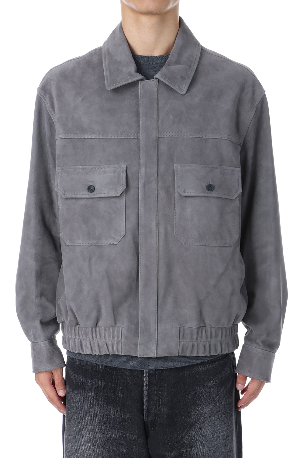 Leather Habana Blouson - Concrete (AOEWLJ002) ANOTHER OFFICE(アナザー・オフィス)