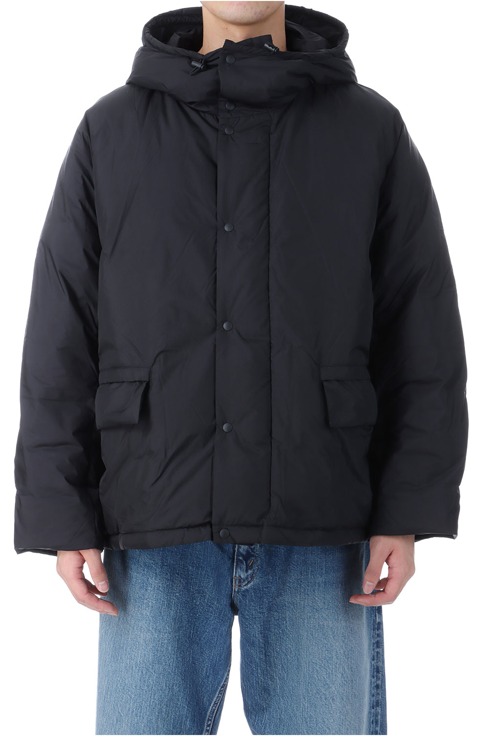 Super Light Nylon Hooded Outdoor Down Jacket - BLACK (RN29373002) Remi Relief(レミレリーフ)