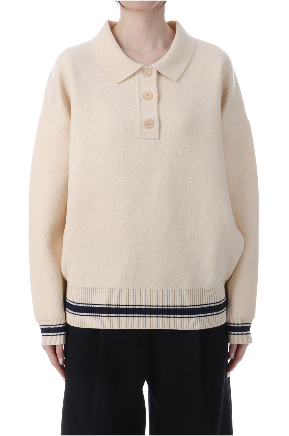 Polo Knit - IVORY (153WNT255028) null(ヌル)