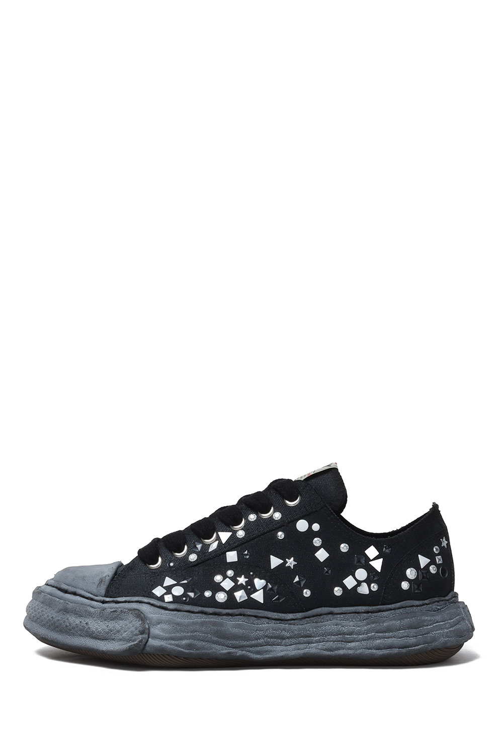 【P10倍】PETERSON23 / embellished canvas  Low -Top / BLACK/BLACK (A16FW724) MIHARA YASUHIRO(ミカラ ヤスヒロ)