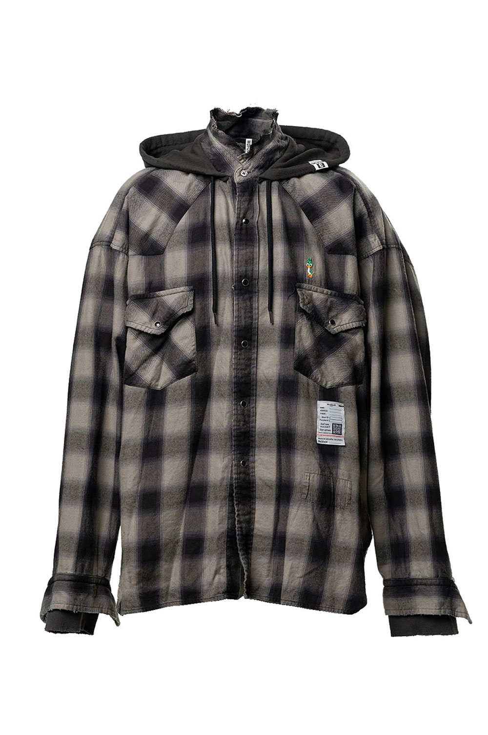 【P10倍】SWEAT HOODIE L/S SHIRTS / GRAY (J16SH182) MIHARA YASUHIRO(ミカラ ヤスヒロ)