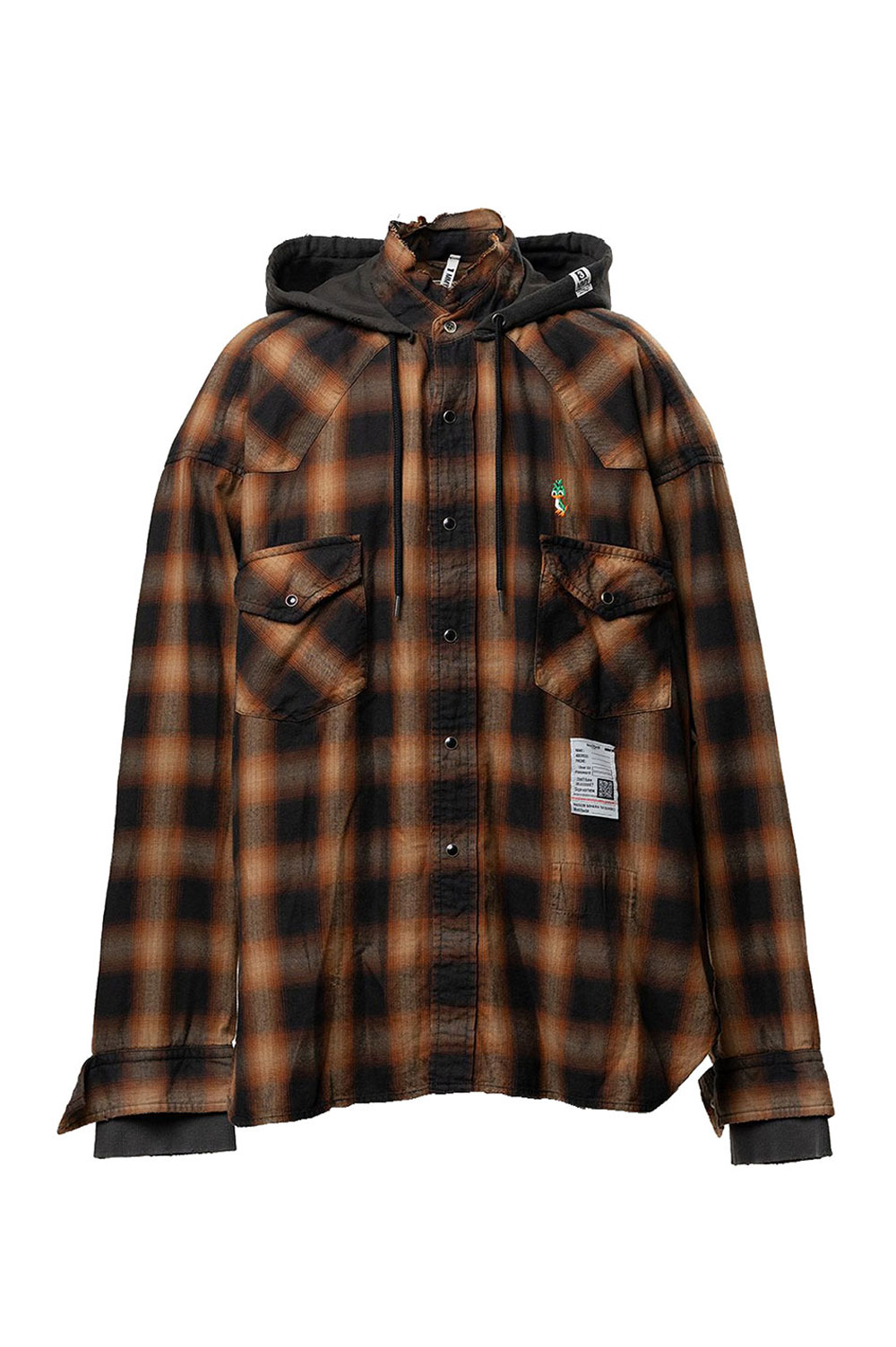 【P10倍】SWEAT HOODIE L/S SHIRTS / BROWN (J16SH182) MIHARA YASUHIRO(ミカラ ヤスヒロ)