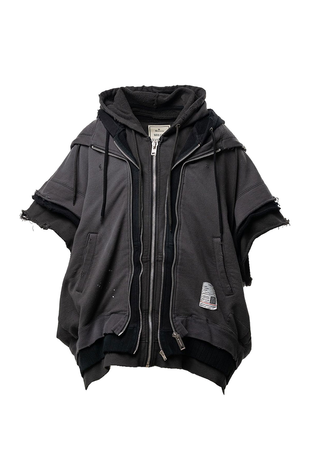 TRIPLE LAYERED VEST / BLACK (J16VT762) MIHARA YASUHIRO(ミハラ ヤスヒロ)