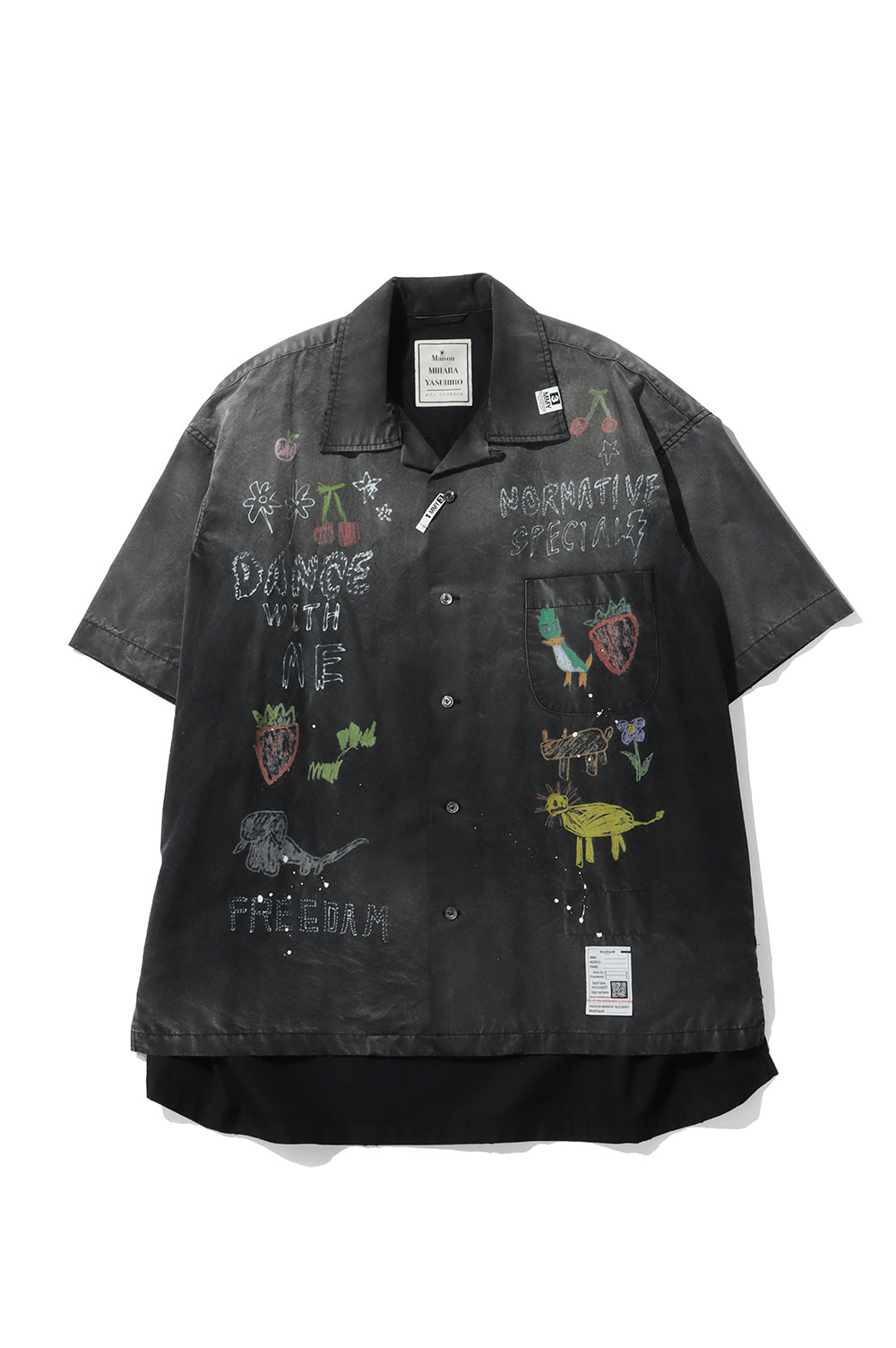 【P10倍】HAND DRAWING H/S SHIRTS / BLACK (J16SH184) MIHARA YASUHIRO(ミカラ ヤスヒロ)