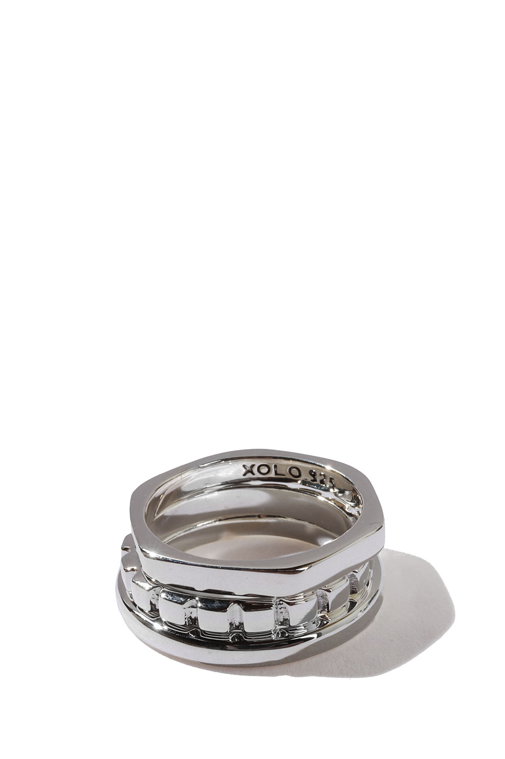 Triple with Cushion Ring / Silver (XOR095) XOLO JEWELRY(ショロ 宝飾品)