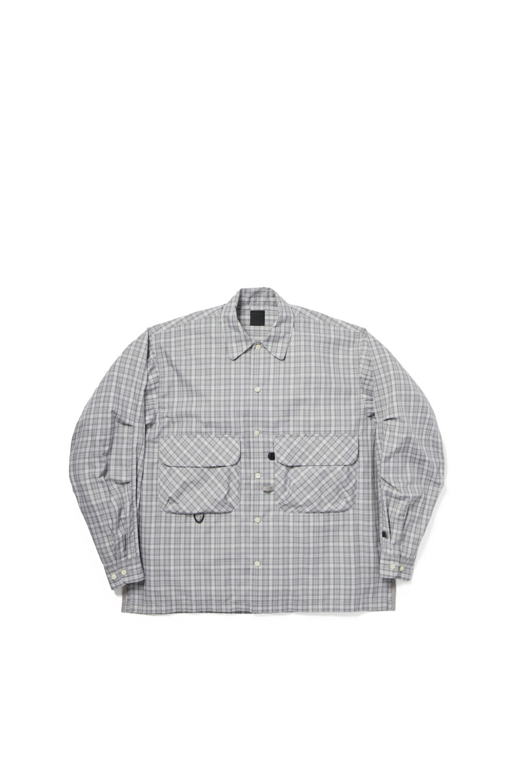 TECH SPORTS OPEN COLLAR SHIRT L/S GREN PLAID - LT.GRAY (BE-82026) DAIWA PIER39(ダイワ ピア39)