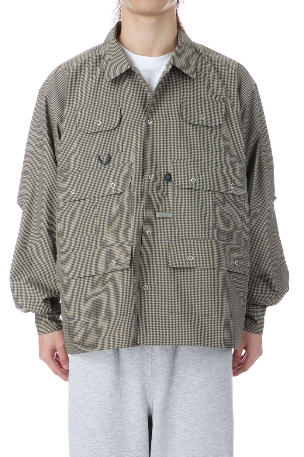 TECH MULTI FISHING POCKET SHIRT L/S - SAGE GRAY (BE-85026) DAIWA PIER39(ダイワ ピア39)