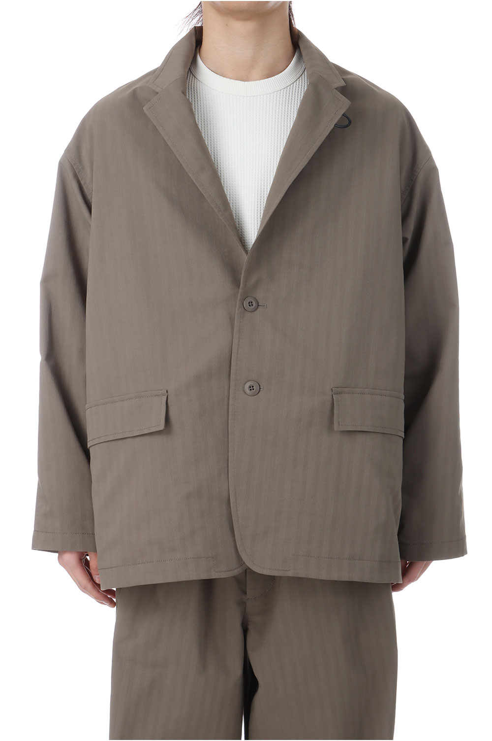 TECH LOOSE 2B JACKET HERRINGBONE - SAGE GRAY (BJ-51026) DAIWA PIER39(ダイワ ピア39)