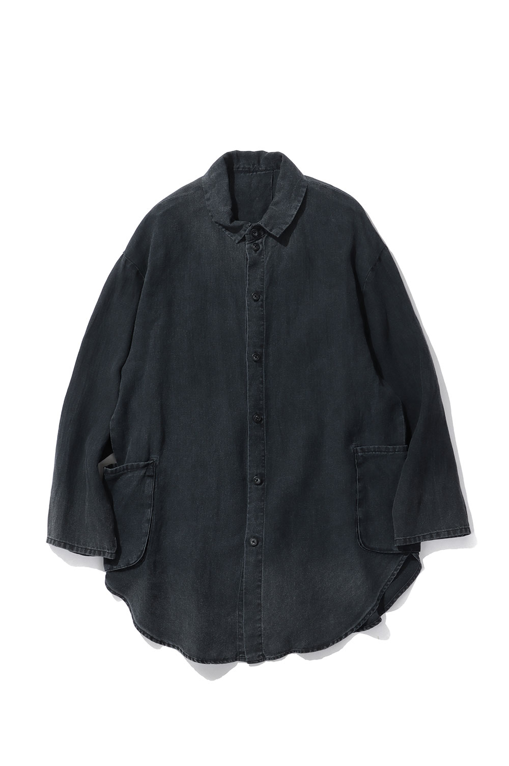 BLACK LINEN SHIRT JACKET / BLACK (PC-021-3885) Porter Classic(ポータークラシック)