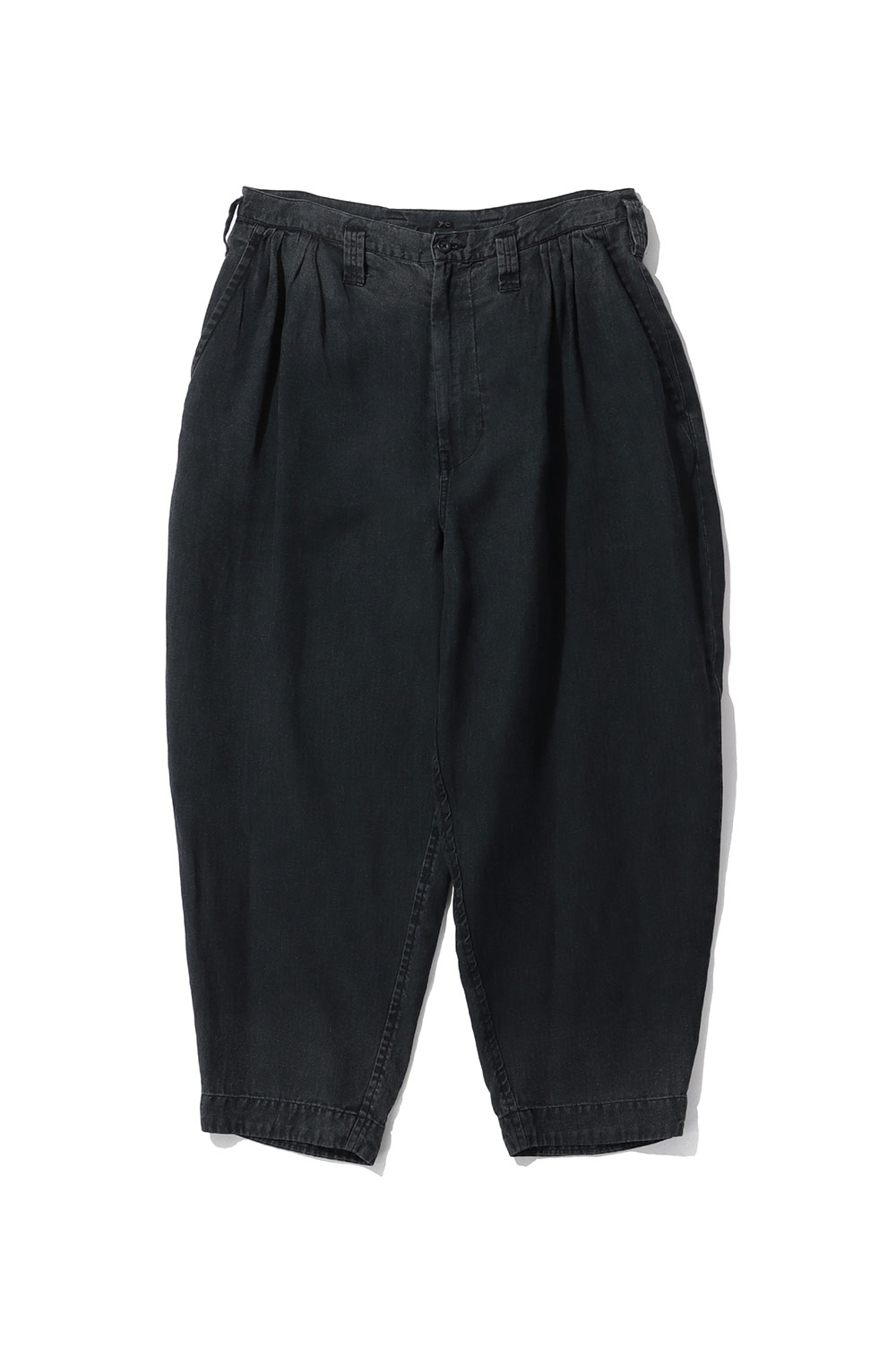 【P10倍】BLACK LINEN BEBOP PANTS / BLACK (PC-021-3888) Porter Classic(ポータークラシック)|Deepinsideinc.Store