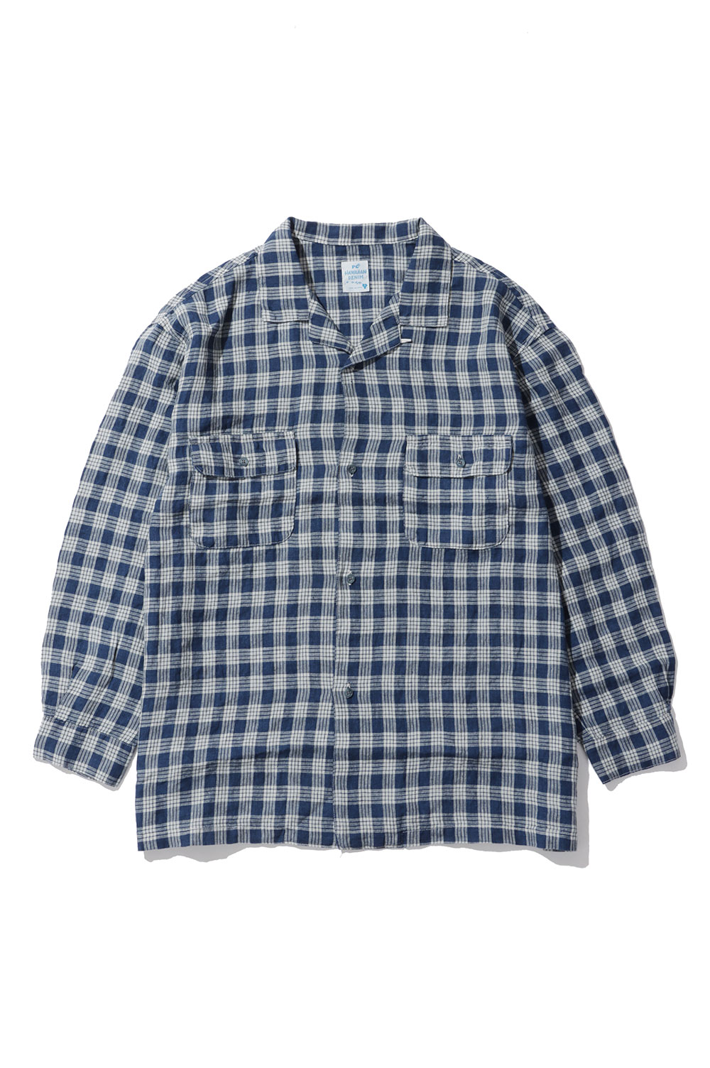 【P10倍】LINEN PALAKA KAIKIN LONG SHIRT / NAVY (パソコン-002-3861) Porter Classic(ボーイ古典派音楽)