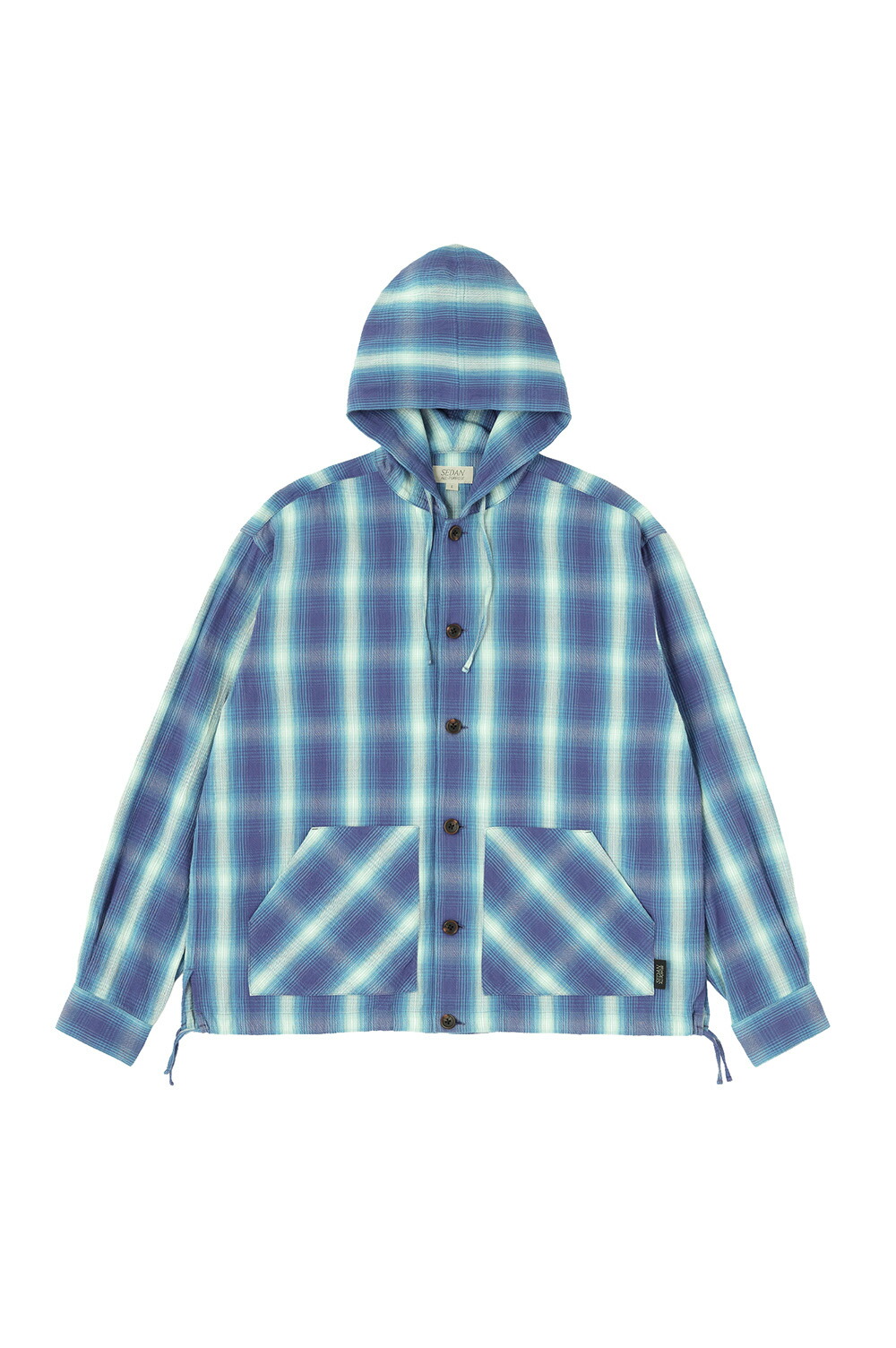 【P10倍】Ombre Plaid Hooded Shirt - Navy Plaid (SD26S-SH03) SEDAN ALL PURPOSE(サルーン 櫂 基準打数通行手形)