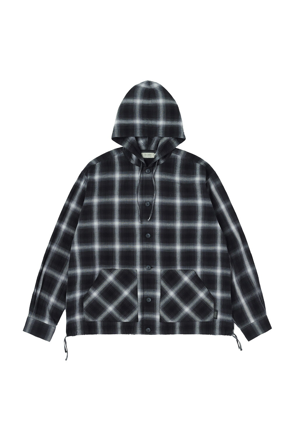 【P10倍】Ombre Plaid Hooded Shirt - Black Plaid (SD26S-SH03) SEDAN ALL PURPOSE(サルーン 櫂 基準打数通行手形)