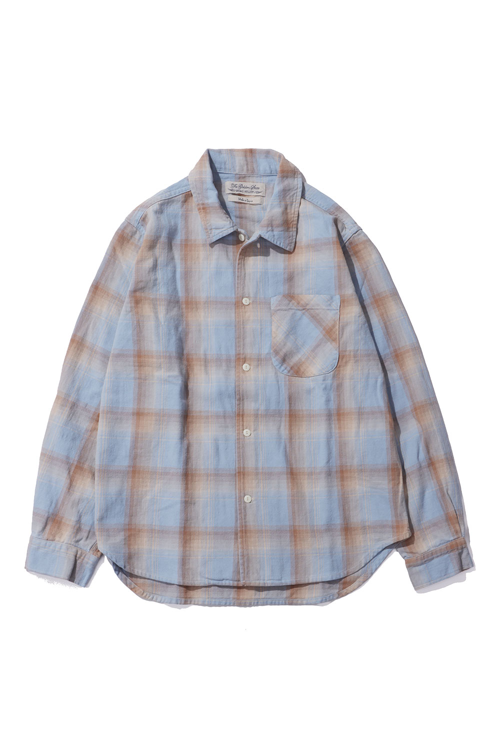【P10倍】Vintage Check Shirt - BLUE (RN30389056) Remi Relief(レミレリーフ)