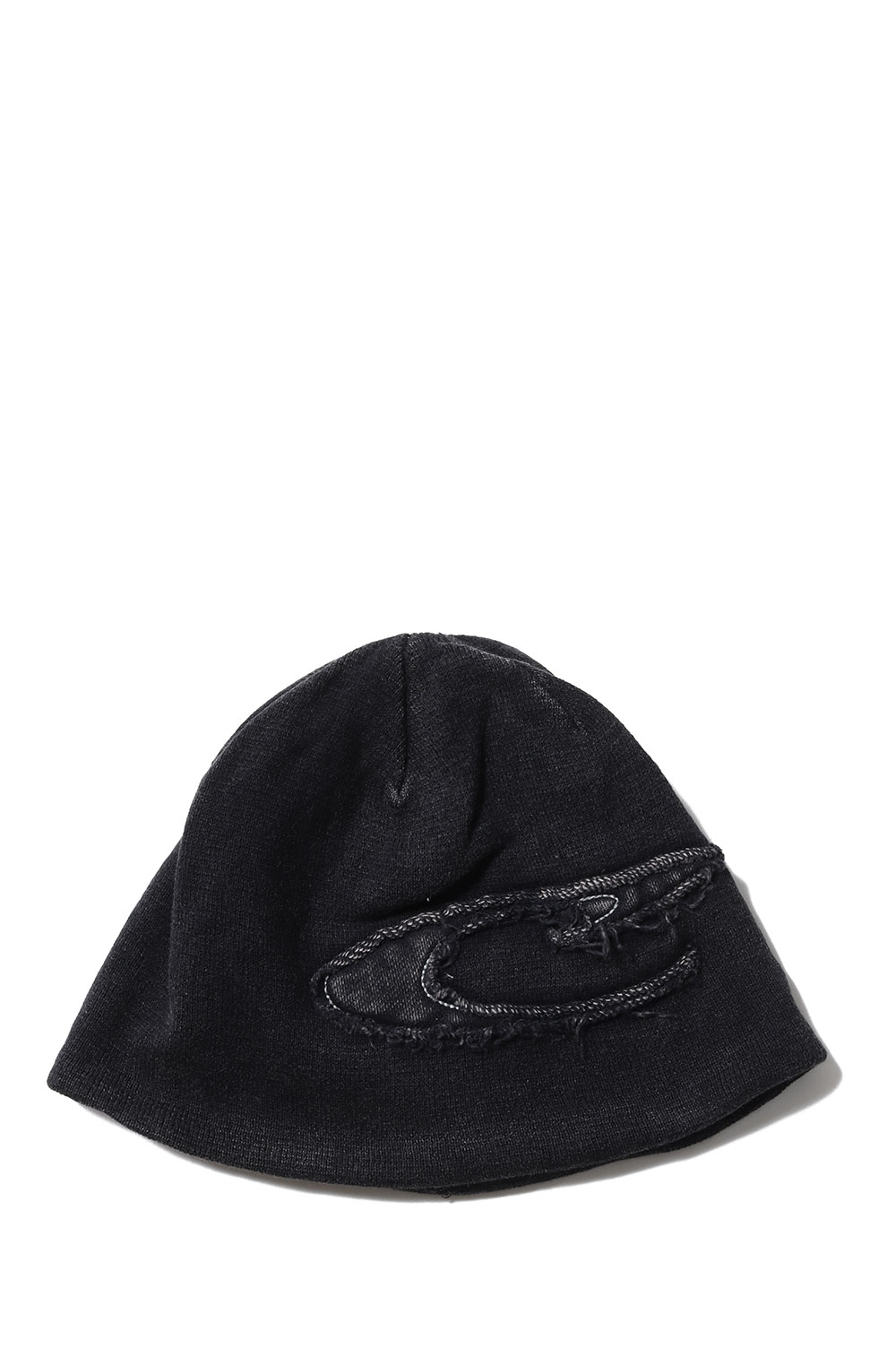 CPG WAPPEN KNIT DYE CAP - BLACK (26SS-CPG-15 / FS2021) F-LAGSTUF-F(フラグスタフ)