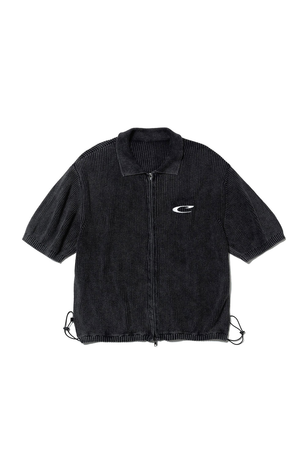 【P10倍】CPG FULL ZIP SS KNIT SHIRT - BLACK (26SS-CPG-10 / FS2025) F-LAGSTUF-F(フラグスタフ)