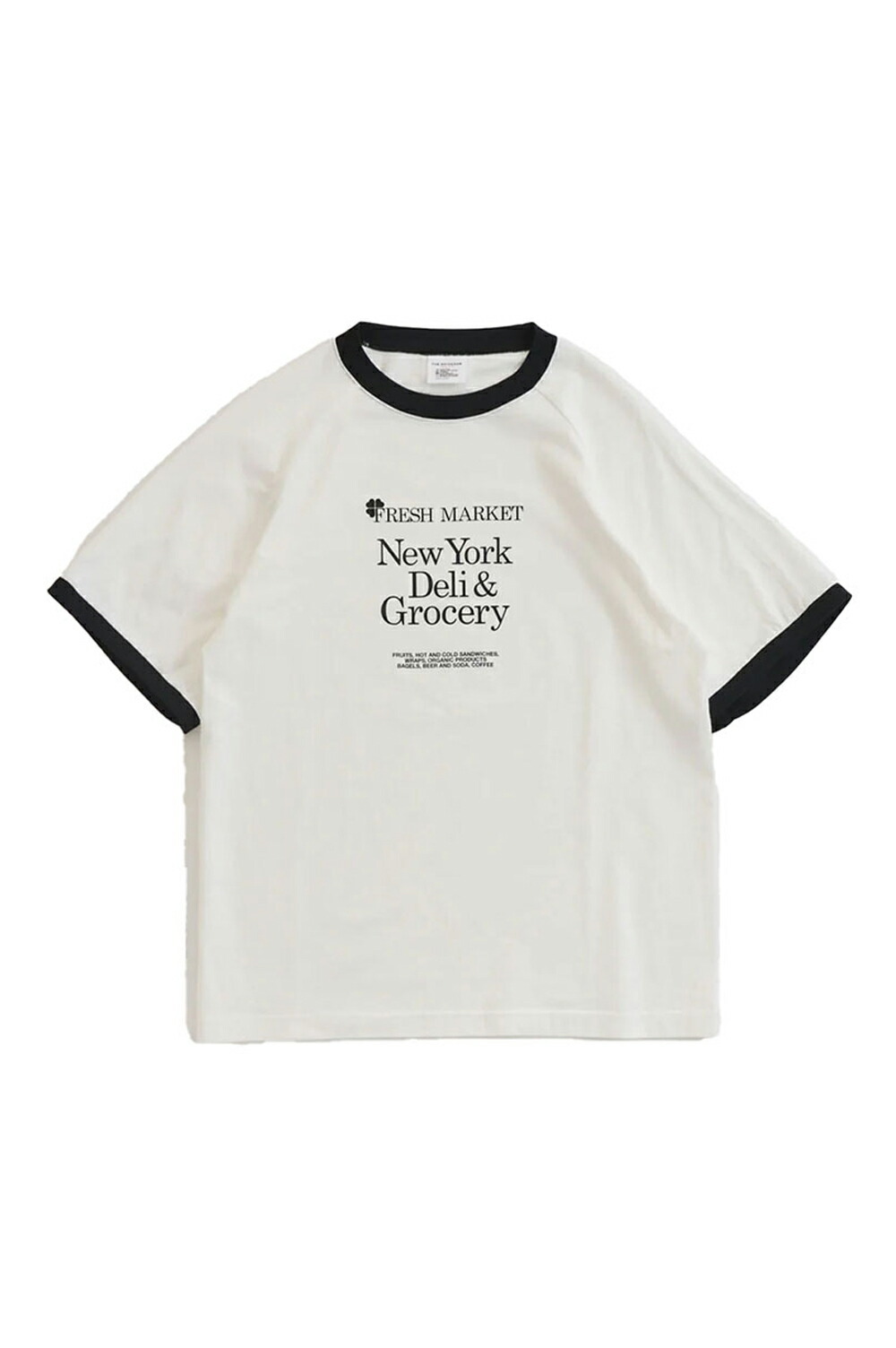 FRESH MARKET RINGER TEE - 01 WHITE (26SMSCU12) Shinzone(シン区画)