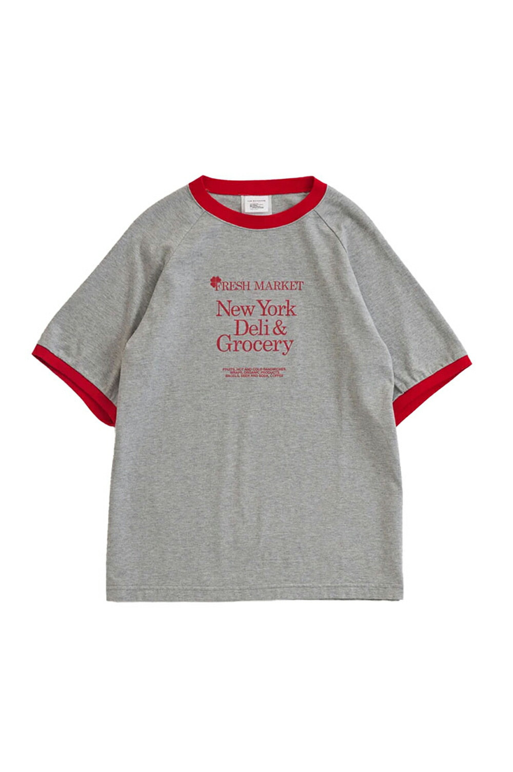 FRESH MARKET RINGER TEE - 06 GRAY (26SMSCU12) Shinzone(シン区画)