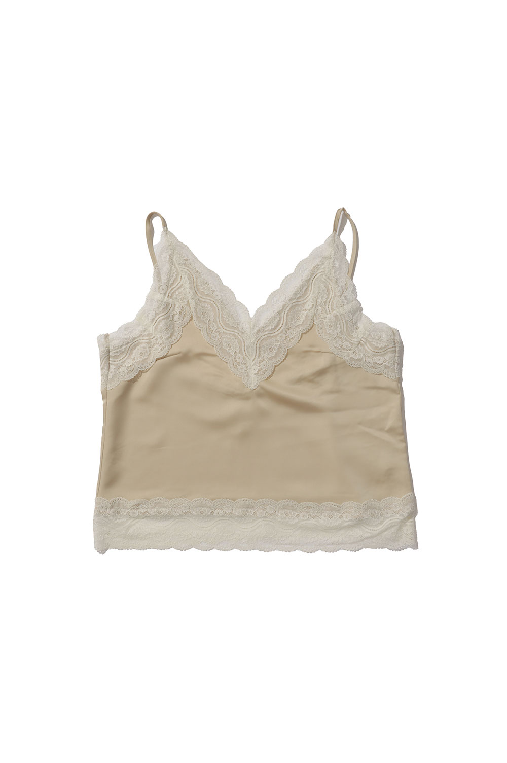 Satin Lace Camisole - CREAM (62610425) anuke(アンヌーク)